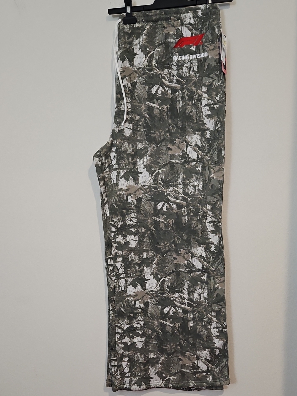 Racing Division Women's Wide Leg Pants in Olive Camouflage